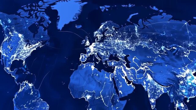 Global Connectivity and Light Pollution: A Nighttime View of Earth from Space