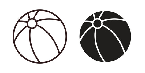Obraz premium Beach ball icon element for design projects