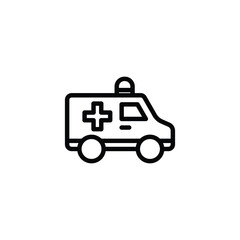 Obraz premium ambulance icon emergency vehicle symbol medical aid sign.