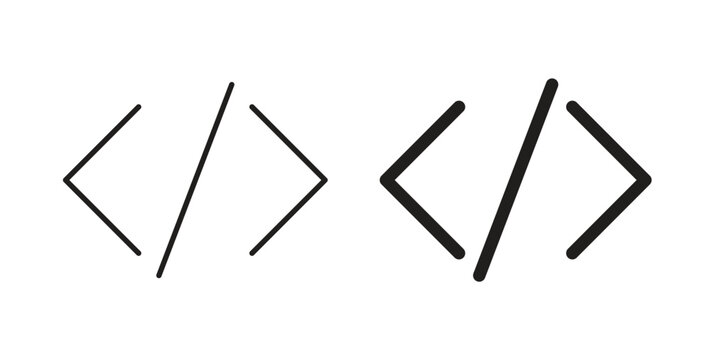 Code icon element for design projects
