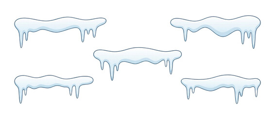 Set, Winter forms on white, AI, PNG