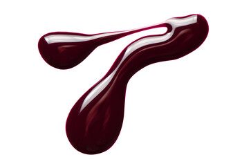 A sample of maroon glossy nail polish. Isolated on a white background.