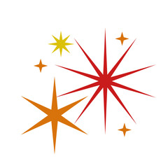 Obraz premium Vintage Atomic Starburst Set