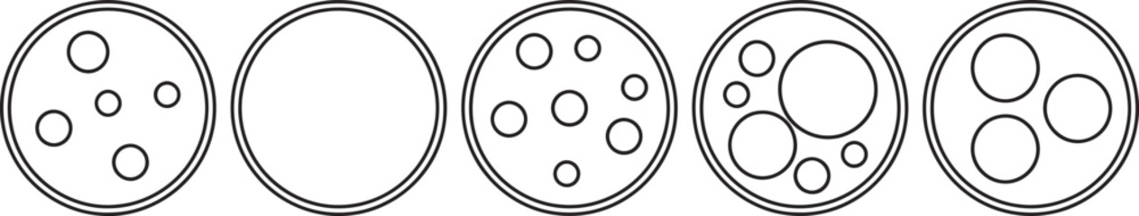 silver metal chain with rings fashion illustration icon