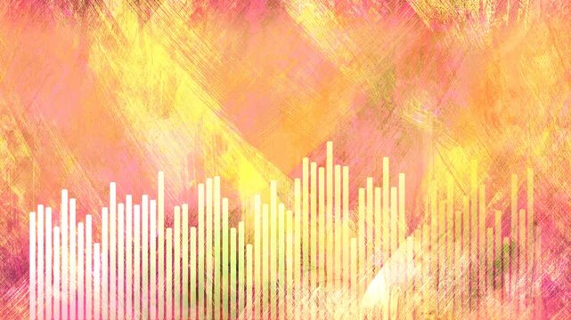 Modern Yellow Sound Wave Frequency Visualization
