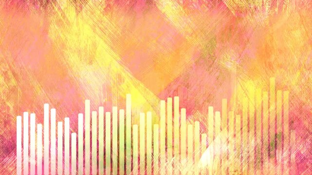 Modern Yellow Sound Wave Frequency Visualization
