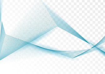 Light blue curved minimal lines abstract geometric background on checkered backdrop. Futuristic tech vector design