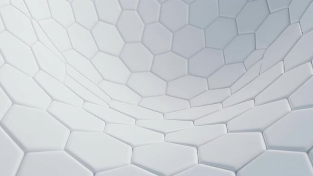 Seamless White Hexagonal Tile Background for Modern Interior Design and Architecture