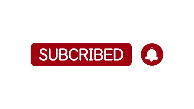 4k subscribe lower third button animation