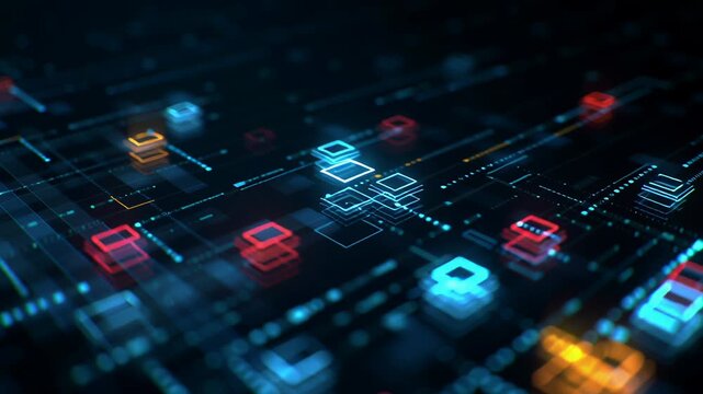 Continuous verification security concept, abstract digital checkpoints monitoring data flow, modern corporate tech style, zero trust security concept