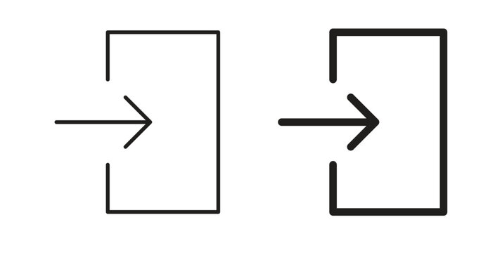 Log in icon element for design projects