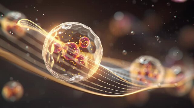 Endocrine balance for longevity illustration, subtle cellular and molecular elements integrated into a balanced human-centered composition, soft cinematic lighting, premium editorial medical artwork