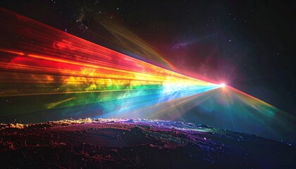 Obraz premium Bright northern lights dance over a frozen winter landscape as the aurora borealis glows beneath a starry galaxy and night sky