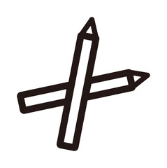 アイブロウペンシルの線画アイコン