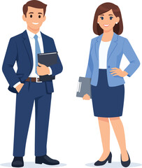 Fototapeta premium Modern Business People Character Illustration in Flat Vector Style