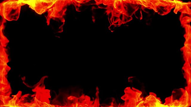 炎のフレーム背景　