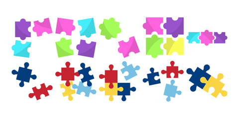 Toy Puzzle Game Flat Illustration