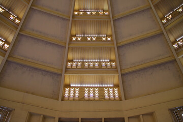 colonial art d&eacute;co (?) hall (central market) in phnom penh in cambodia
