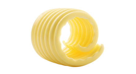 Creamy dairy butter swirl isolated on transparent background