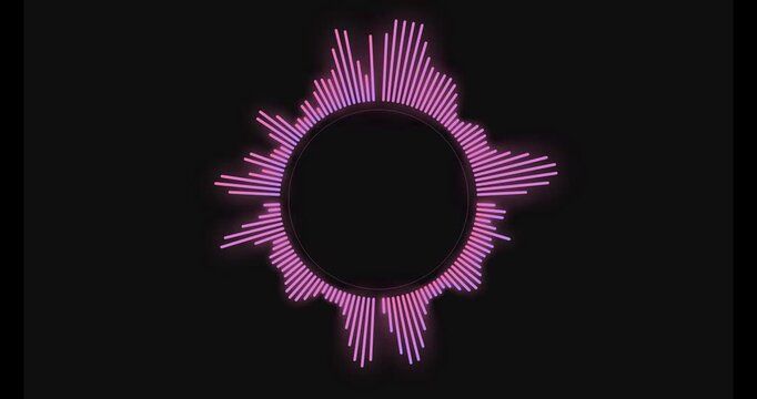 Circular Pink Audio Visualizer Loop