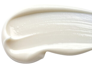 Creamy smear. Texture shows lines in soft, white, rich layer on a dark background