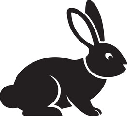Obraz premium Cute Rabbit Silhouette Vector Bundle