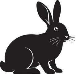 Obraz premium Cute Rabbit Silhouette Vector Bundle