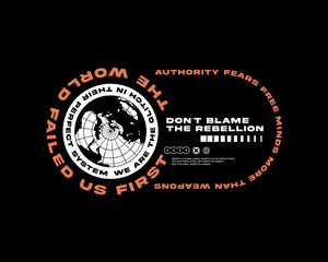 Fototapeta premium Modern Urban streetwear typography style Graphic tee design templates ideas