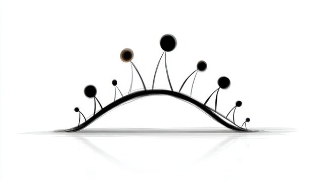 Black and white crown illustration monochromatic artwork depicting royal headwear detailed and elegant design
