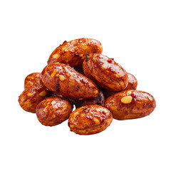 Masala peanuts, isolated on transparent background