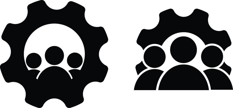 Technical support and service team vector icon on isolated transparent background 