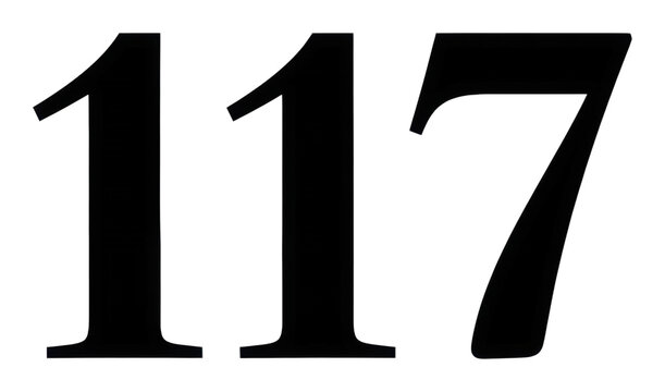 Exploring number 117 a unique installation urban space visuals isolated on transparent background