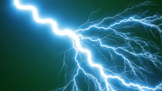 Electric blue lightning bolts on a dark background with a bright glow