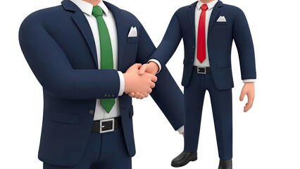 Businessmen shaking hands in a deal