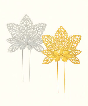 Cucuk sanggul head accessories gold and silver