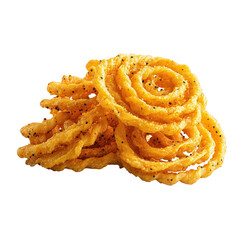 Murukku crunchy spirals, isolated on transparent background