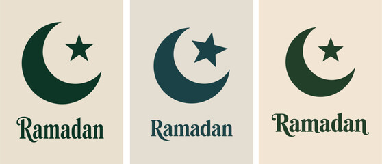 Ramadan – Elegant Islamic Panel Design Featuring Pointed Arch Motifs, Mosque Silhouettes, and Festive Typography in Teal and Beige: A Spiritual Poster Celebrating the Holy Month with Architectural Gra © Pro Smart Guide