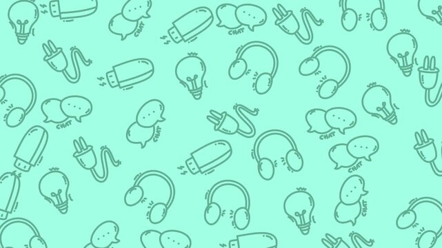 Hearing Aids and Ears Pattern Design.
