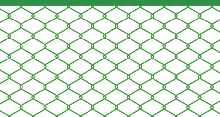 Fototapeta premium 緑色の金網フェンスの背景イラスト