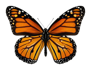 Monarch butterfly in nature view vibrant colors and details isolated on transparent background