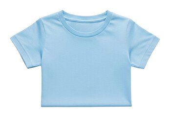 Naklejka premium Soft blue t-shirt display apparel clean front view isolated on transparent background
