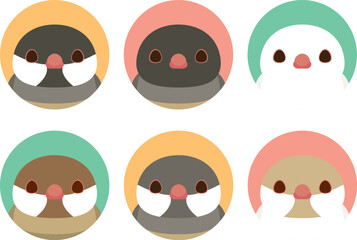 文鳥アイコンセット