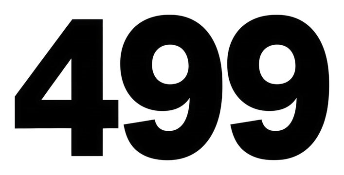 Discovering number 499's meaning in numerology infographic isolated on transparent background