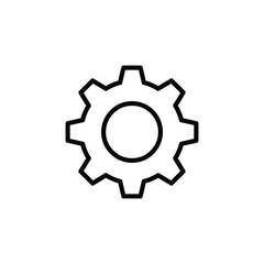 Obraz premium Settings Gear Icon, System Configuration Cogwheel, Technology and Preferences Line Symbol 