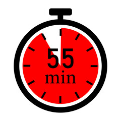 Fifty-five-minute timer icon