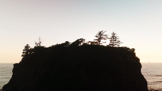Stunning Sunset At Washington States Coastline
