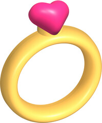 golden wedding rings, gold ring with pink heart gemstone