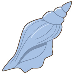 Illustration Of Blue Seashell