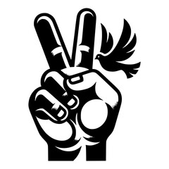Peace Sign and Dove: Symbolic of harmony, this image captures a raised hand forming a peace sign, accompanied by a dove in flight, embodying concepts of hope and reconciliation.