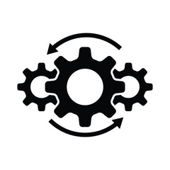 Settings icon logo vector illustration. Gear symbol template for graphic and web design collection